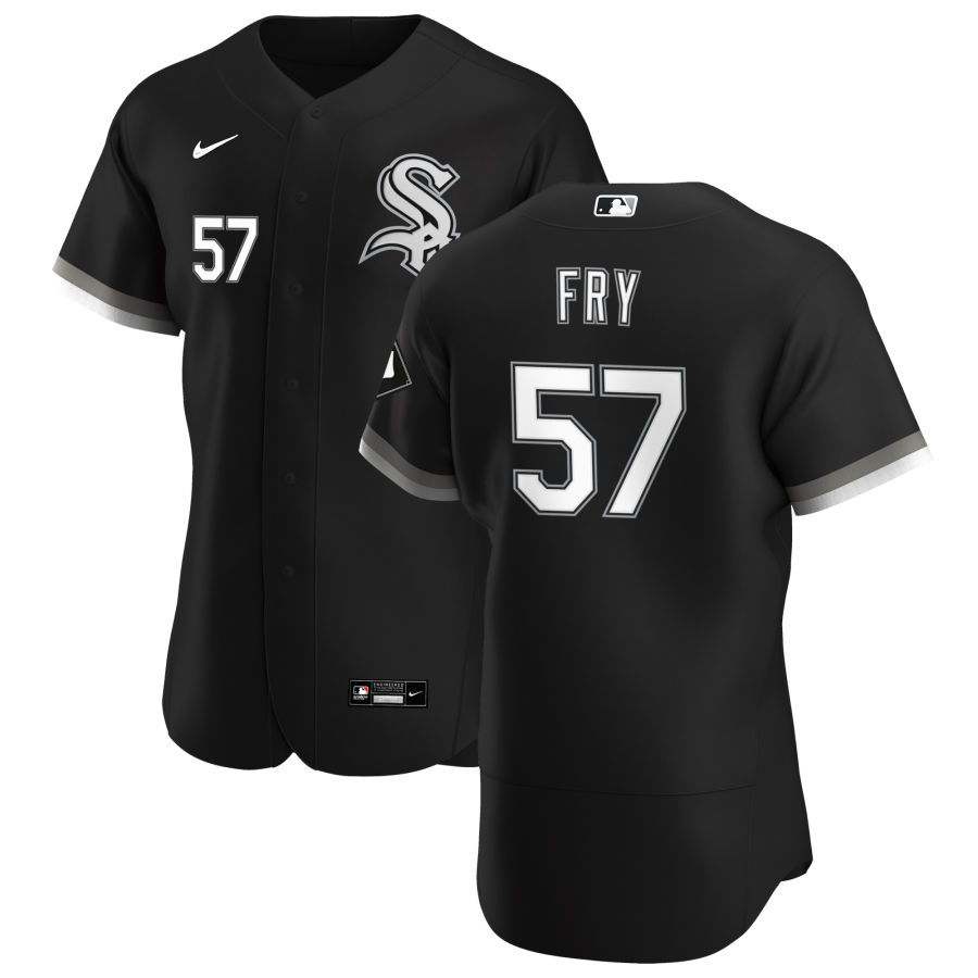 Chicago White Sox #57 Jace Fry Men Nike Black Alternate 2020 Authentic Player MLB Jersey
